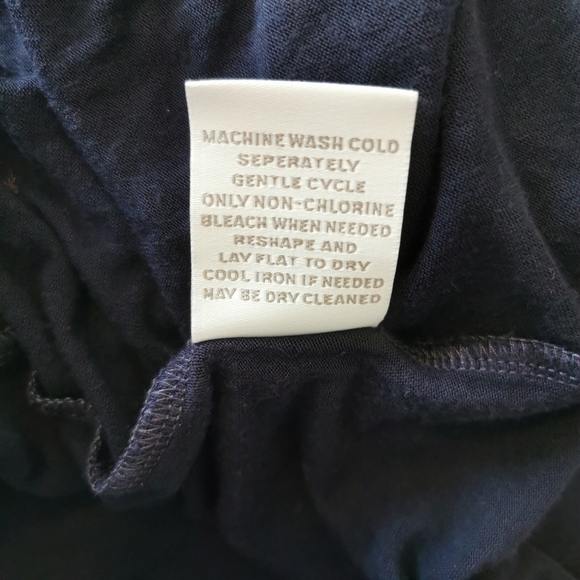 Navy Soft Surroundings long lightweight cardigan, M - Picture 8 of 8